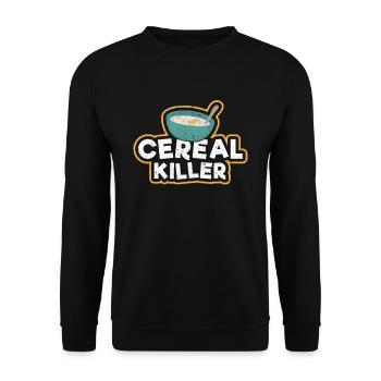 Cereal Killer Muesli marshmallows Gift - Unisex Sweatshirt - black - Front - Alina (178cm) & Michal (187cm)
