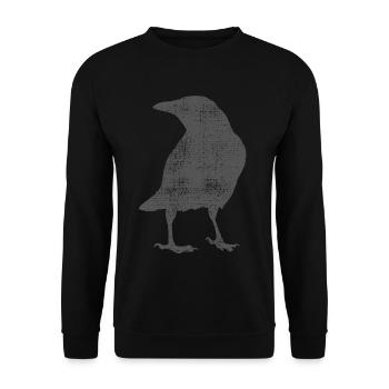 Crow - Unisex Sweatshirt - black - Front - Alina (178cm) & Michal (187cm)