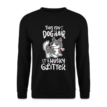Sibirischer Husky - Unisex Pullover - Schwarz - Vorne - Alina (178cm) & Michal (187cm)