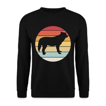loup - Sweat-shirt Unisexe - noir - Devant - Alina (178cm) & Michal (187cm)
