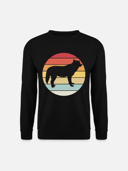 Wolf - Unisex Pullover - Schwarz