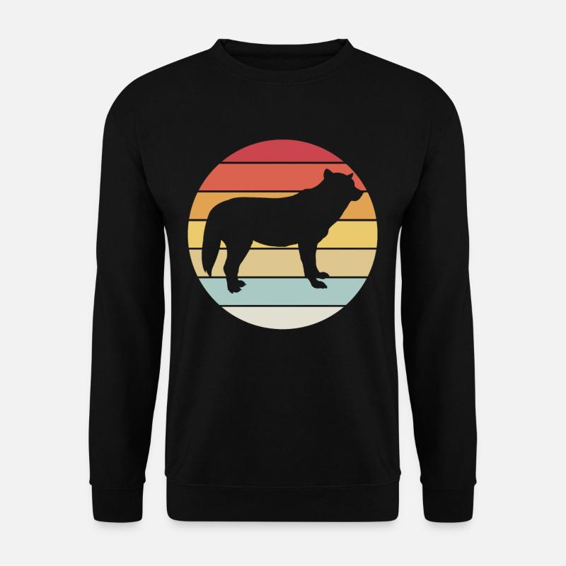 Wolf - Unisex Pullover - Schwarz