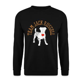 Jack Russell - Unisex Pullover - Schwarz - Vorne - Alina (178cm) & Michal (187cm)