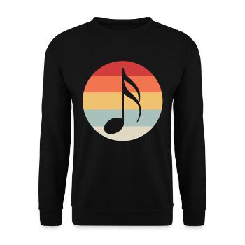 note de musique - Sweat-shirt Unisexe - noir - Devant - Alina (178cm) & Michal (187cm)