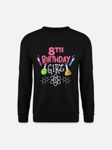 8th birthday science - Unisex Sweatshirt - black