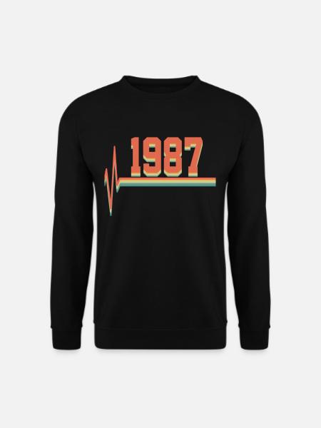 1987 - Sweat-shirt Unisexe - noir