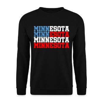 Minnesota - Unisex Pullover - Schwarz - Vorne - Alina (178cm) & Michal (187cm)
