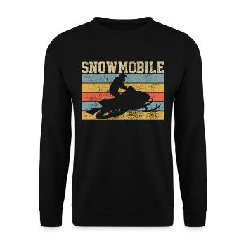 Schneemobil Schneemobil - Unisex Pullover - Schwarz - Vorne - Alina (178cm) & Michal (187cm)