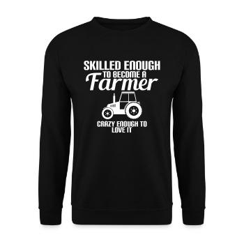 Assez qualifiés pour devenir agriculteur - Sweat-shirt Unisexe - noir - Devant - Alina (178cm) & Michal (187cm)