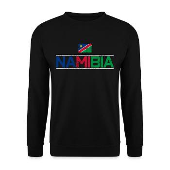 Namibia - Unisex Sweatshirt - black - Front - Alina (178cm) & Michal (187cm)