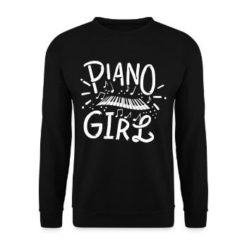 Klavier - Unisex Pullover - Schwarz - Vorne - Alina (178cm) & Michal (187cm)