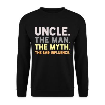 oncle - Sweat-shirt Unisexe - noir - Devant - Alina (178cm) & Michal (187cm)