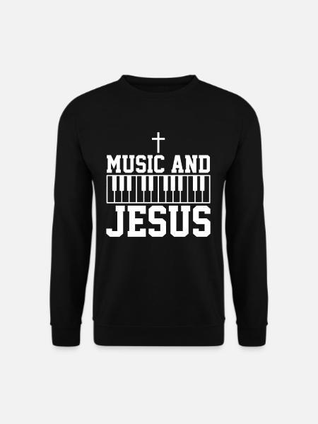 Klavier - Unisex Pullover - Schwarz