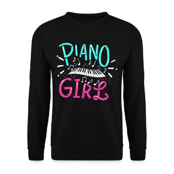 Klavier - Unisex Pullover - Schwarz - Vorne - Alina (178cm) & Michal (187cm)