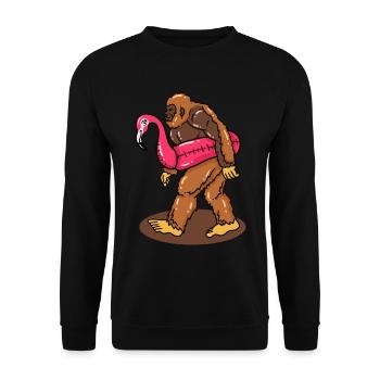 Bigfoot-Surfen - Unisex Pullover - Schwarz - Vorne - Alina (178cm) & Michal (187cm)