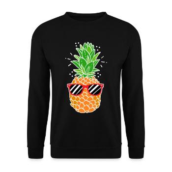pineapple - Unisex Sweatshirt - black - Front - Alina (178cm) & Michal (187cm)