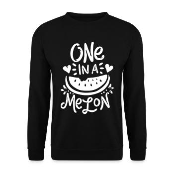 melon - Sweat-shirt Unisexe - noir - Devant - Alina (178cm) & Michal (187cm)