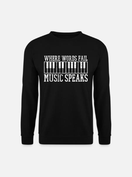 piano - Sweat-shirt Unisexe - noir