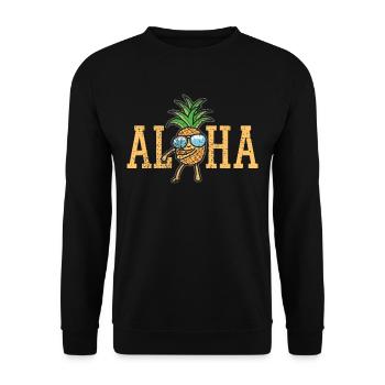 Aloha - Unisex Pullover - Schwarz - Vorne - Alina (178cm) & Michal (187cm)