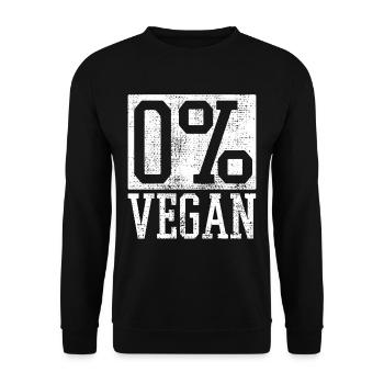 Anti vegan - Unisex Sweatshirt - black - Front - Alina (178cm) & Michal (187cm)