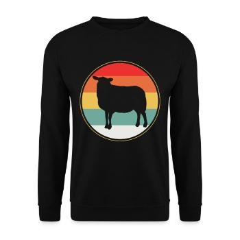 Schaf - Unisex Pullover - Schwarz - Vorne - Alina (178cm) & Michal (187cm)