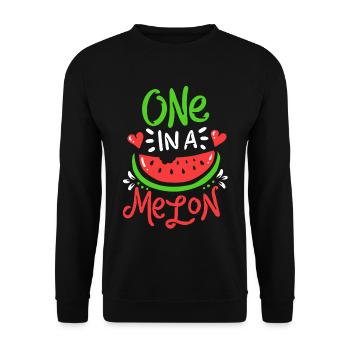 melon - Sweat-shirt Unisexe - noir - Devant - Alina (178cm) & Michal (187cm)