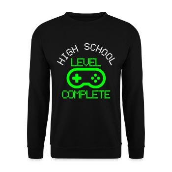 high school graduation - Unisex Sweatshirt - black - Front - Alina (178cm) & Michal (187cm)