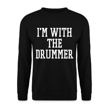 drummer - Unisex Sweatshirt - black - Front - Alina (178cm) & Michal (187cm)
