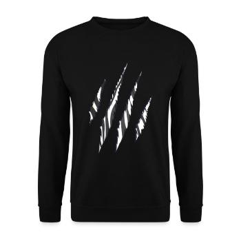Zèbres motifs griffes motif - Sweat-shirt Unisexe - noir - Devant - Alina (178cm) & Michal (187cm)