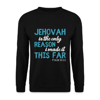 Témoin de Jéhovah Citation JHWH Un chrétien dit un cadeau - Sweat-shirt Unisexe - noir - Devant - Alina (178cm) & Michal (187cm)