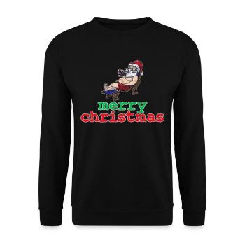Weihnachten im Juli - Unisex Pullover - Schwarz - Vorne - Alina (178cm) & Michal (187cm)