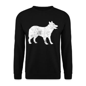 Border Collie - Unisex Pullover - Schwarz - Vorne - Alina (178cm) & Michal (187cm)