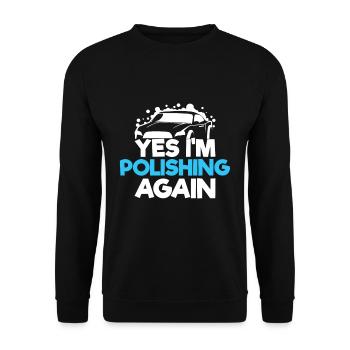 L’entretien du véhicule polir polir poliment detailing - Sweat-shirt Unisexe - noir - Devant - Alina (178cm) & Michal (187cm)