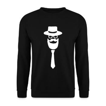 Men bachelor party team saying gift - Unisex Sweatshirt - black - Front - Alina (178cm) & Michal (187cm)