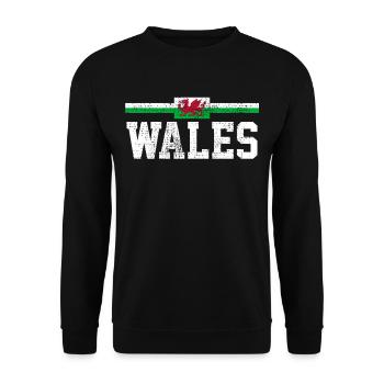 Wales - Unisex Pullover - Schwarz - Vorne - Alina (178cm) & Michal (187cm)