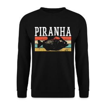 Piranha - Unisex Sweatshirt - black - Front - Alina (178cm) & Michal (187cm)