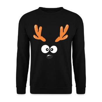 renne - Sweat-shirt Unisexe - noir - Devant - Alina (178cm) & Michal (187cm)