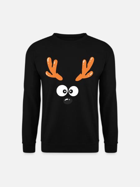 Rentier - Unisex Pullover - Schwarz