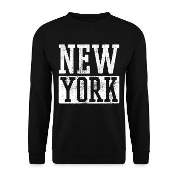 New York - Sweat-shirt Unisexe - noir - Devant - Alina (178cm) & Michal (187cm)