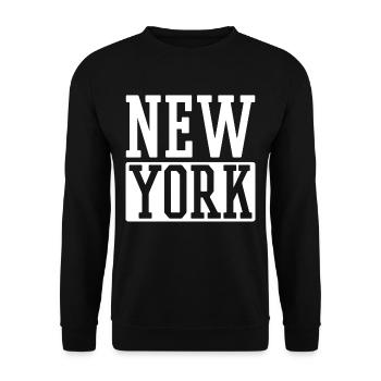 New York - Sweat-shirt Unisexe - noir - Devant - Alina (178cm) & Michal (187cm)