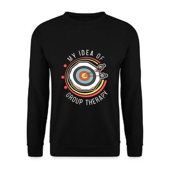 Archery shooting sports target gift - Unisex Sweatshirt - black - Front - Alina (178cm) & Michal (187cm)