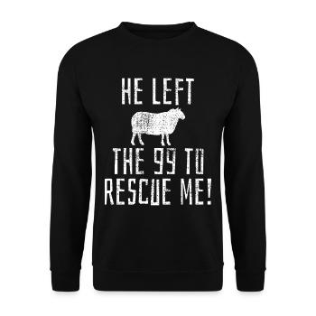 Christian Bible verse - Unisex Sweatshirt - black - Front - Alina (178cm) & Michal (187cm)