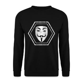 Hacker maskeren - Uniseks sweater - zwart - Voor - Alina (178cm) & Michal (187cm)