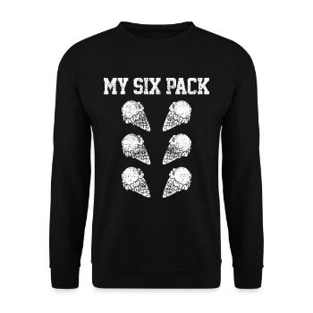 cornet de crème glacée - Sweat-shirt Unisexe - noir - Devant - Alina (178cm) & Michal (187cm)