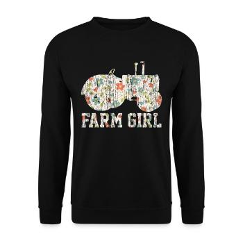Ferme fille agricole - Sweat-shirt Unisexe - noir - Devant - Alina (178cm) & Michal (187cm)