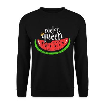 melon - Sweat-shirt Unisexe - noir - Devant - Alina (178cm) & Michal (187cm)