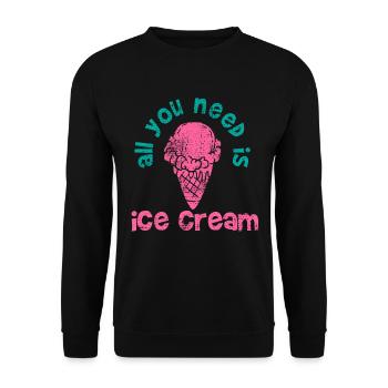 ice - Unisex Sweatshirt - black - Front - Alina (178cm) & Michal (187cm)