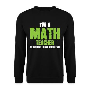 Mathe lustig - Unisex Pullover - Schwarz - Vorne - Alina (178cm) & Michal (187cm)