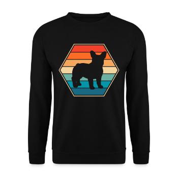 Bulldog français - Sweat-shirt Unisexe - noir - Devant - Alina (178cm) & Michal (187cm)