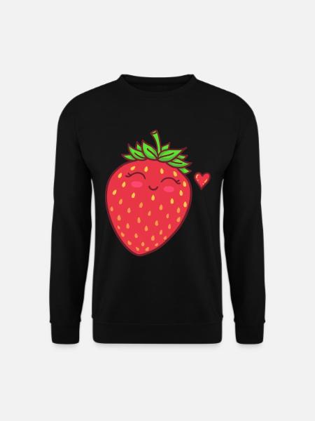 strawberry - Unisex Sweatshirt - black